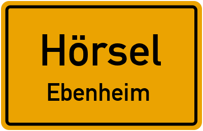 Straßenverzeichnis Hörsel Ebenheim