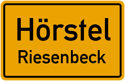 Straßenverzeichnis Hörstel Riesenbeck