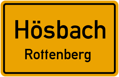 Ortsschild Hösbach Rottenberg