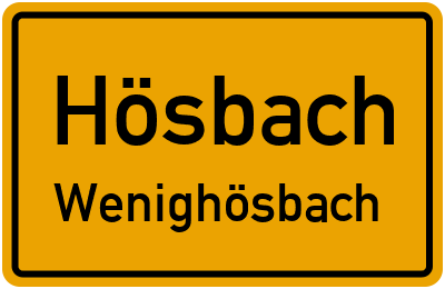 Ortsschild Hösbach Wenighösbach