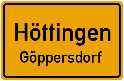 Ortsschild Höttingen Göppersdorf