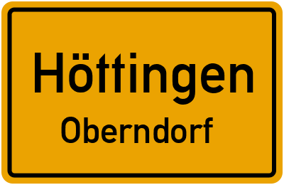 Ortsschild Höttingen Oberndorf