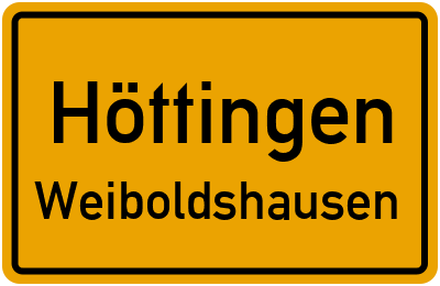 Straßenverzeichnis Höttingen Weiboldshausen