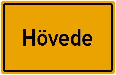 Ortsschild von Gemeinde Hövede in Schleswig-Holstein