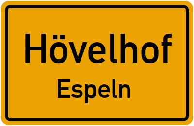 Straßenverzeichnis Hövelhof Espeln