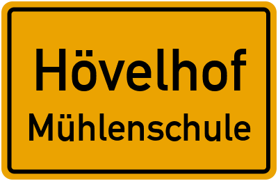 Straßenverzeichnis Hövelhof Mühlenschule