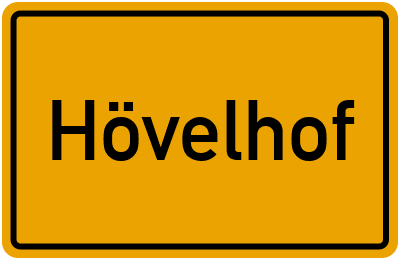 Ortsschild von Gemeinde Hövelhof in Nordrhein-Westfalen