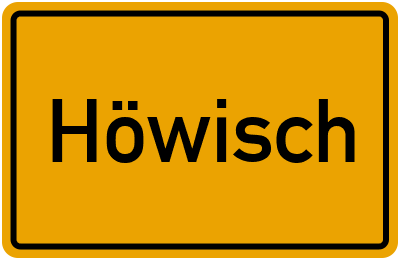 Ortsschild von Gemeinde Höwisch in Sachsen-Anhalt