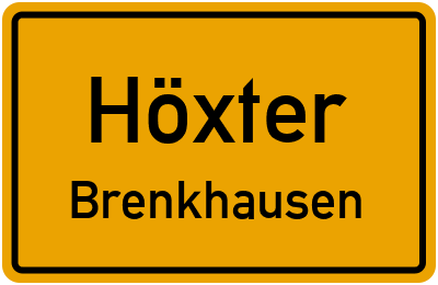 Ortsschild Höxter Brenkhausen