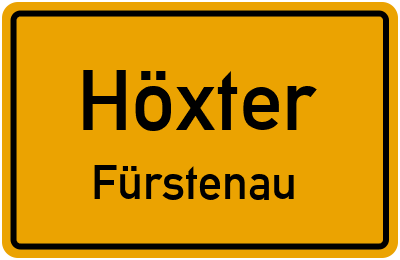 Ortsschild Höxter Fürstenau