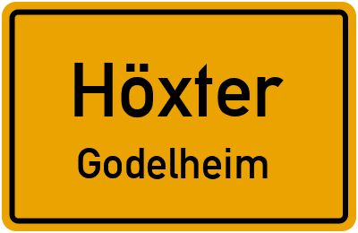 Ortsschild Höxter Godelheim