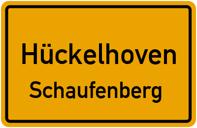 Ortsschild Hückelhoven Schaufenberg
