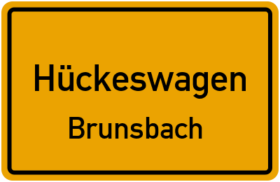Straßenverzeichnis Hückeswagen Brunsbach