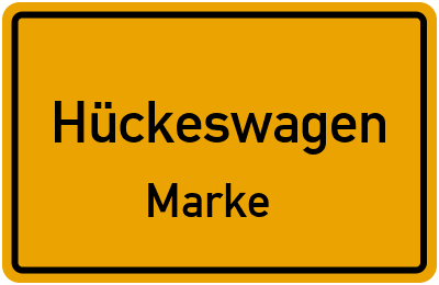 Ortsschild Hückeswagen Marke