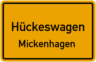 Ortsschild Hückeswagen Mickenhagen