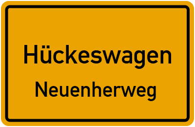 Ortsschild Hückeswagen Neuenherweg