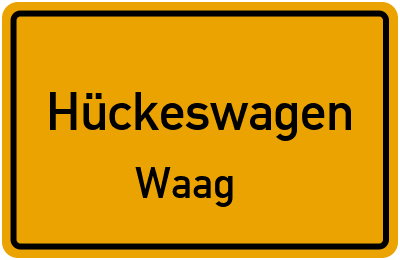 Straßenverzeichnis Hückeswagen Waag
