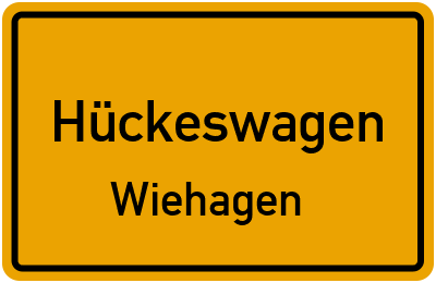 Ortsschild Hückeswagen Wiehagen
