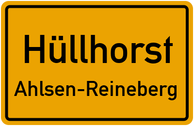 Ortsschild Hüllhorst Ahlsen-Reineberg