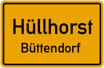 Ortsschild Hüllhorst Büttendorf