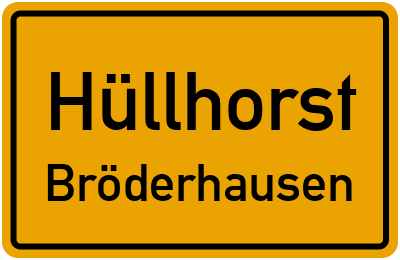 Ortsschild Hüllhorst Bröderhausen