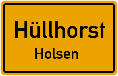 Ortsschild Hüllhorst Holsen