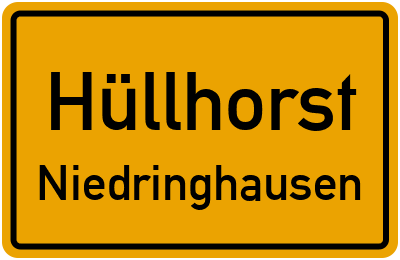 Straßenverzeichnis Hüllhorst Niedringhausen