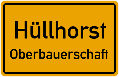 Ortsschild Hüllhorst Oberbauerschaft