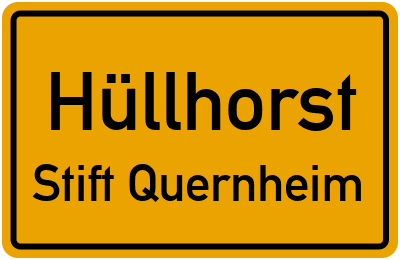 Straßenverzeichnis Hüllhorst Stift Quernheim