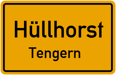 Ortsschild Hüllhorst Tengern
