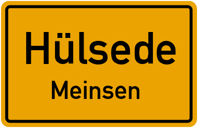 Straßenverzeichnis Hülsede Meinsen