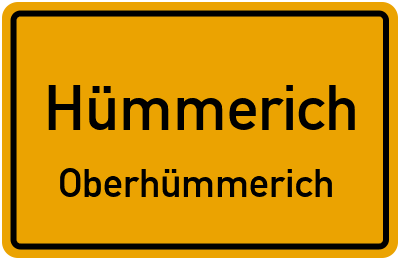Straßenverzeichnis Hümmerich Oberhümmerich