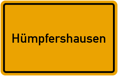 Ortsschild von Gemeinde Hümpfershausen in Thüringen