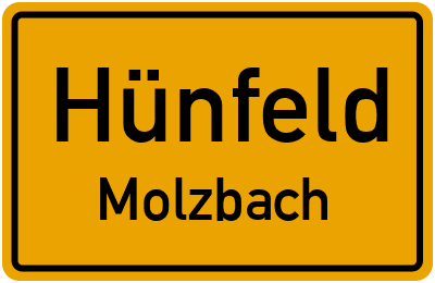 Ortsschild Hünfeld Molzbach