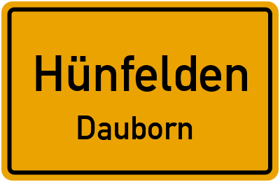 Ortsschild Hünfelden Dauborn