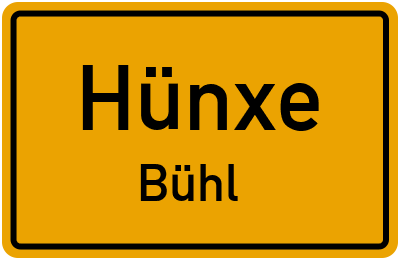 Straßenverzeichnis Hünxe Bühl