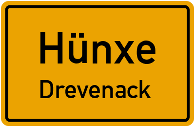 Ortsschild Hünxe Drevenack