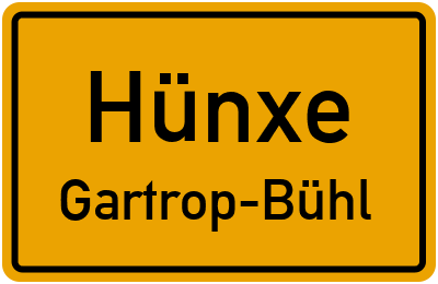 Straßenverzeichnis Hünxe Gartrop-Bühl