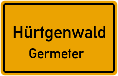 Straßenverzeichnis Hürtgenwald Germeter