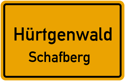 Ortsschild Hürtgenwald Schafberg