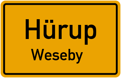Straßenverzeichnis Hürup Weseby