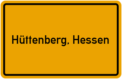 Ortsschild von Gemeinde Hüttenberg, Hessen in Hessen