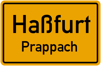 Ortsschild Haßfurt Prappach