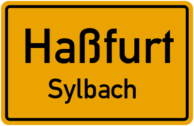 Ortsschild Haßfurt Sylbach
