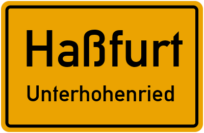 Straßenverzeichnis Haßfurt Unterhohenried