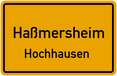 Straßenverzeichnis Haßmersheim Hochhausen