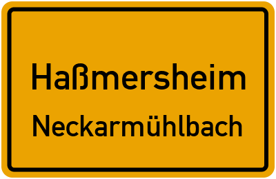 Straßenverzeichnis Haßmersheim Neckarmühlbach
