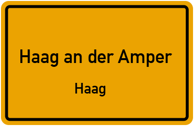 Straßenverzeichnis Haag an der Amper Haag