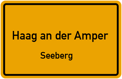 Straßenverzeichnis Haag an der Amper Seeberg