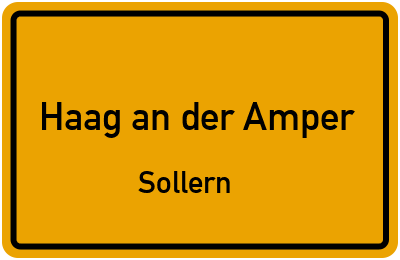 Straßenverzeichnis Haag an der Amper Sollern